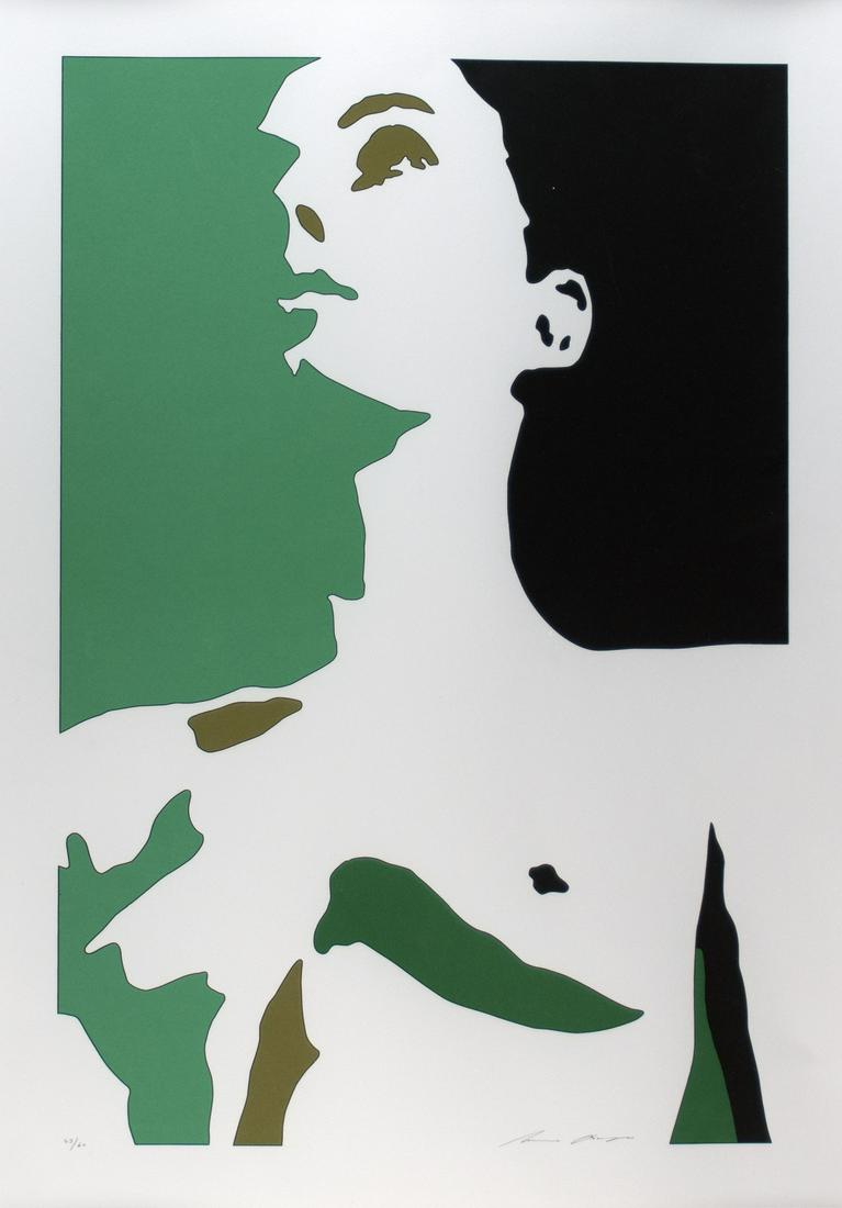 Berges, Werner: Maureen: Werner Berges 1941 Cloppenburg - 2017 Schallstadt Maureen Silkscreen on paper; H 625 mm, W 420 mm; signed lower right ''Werner Berges''; numbered lower left ''43/60''