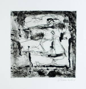 Schumacher, Emil: Ohne Titel: Emil Schumacher 1912 Hagen - 1999 Ibiza Untitled Etching on paper; H 243 mm, W 243 mm; signed lower right ''Schumacher''; numbered lower left ''7-60''