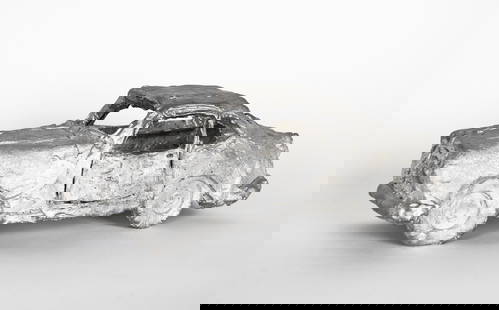 Balkenhol, Stephan: Automobil: Stephan Balkenhol 1957 Fritzlar Automobile Cast metal, 2011; H 12 cm, W 13.5cm, L 35 cm; inside inscribed ''St. Balkenhol 2011 Griffelkunst''