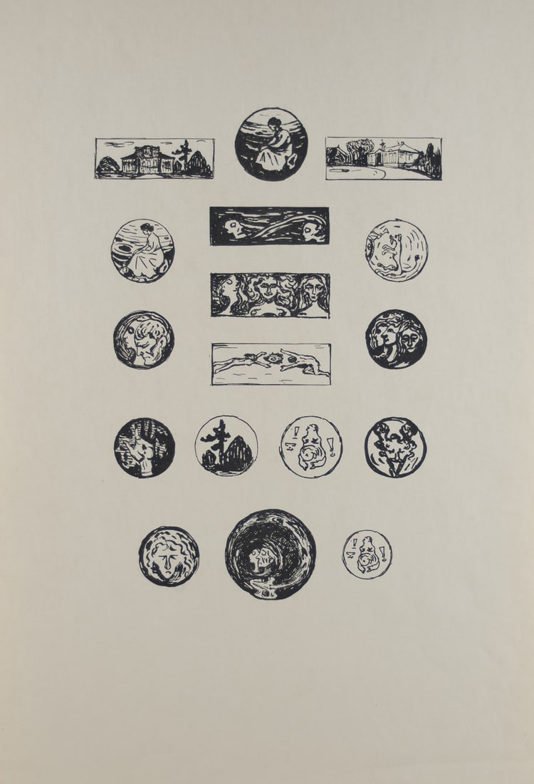 Munch, Edvard: Vignetten: Edvard Munch 1863 - 1944 Vignettes Lithograph on paper; H 350 mm, W 250 mm