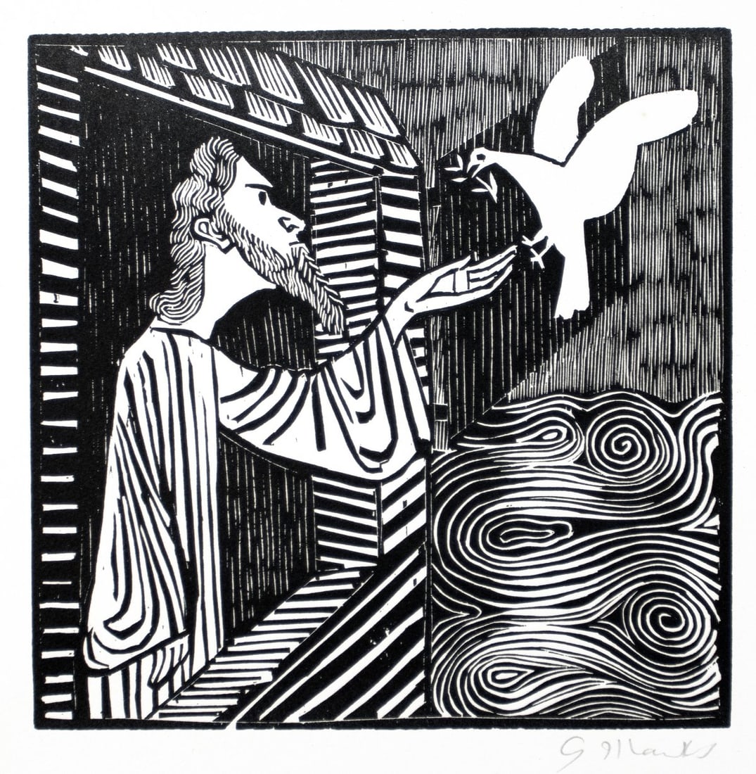 Marcks, Gerhard: Jongleur/Kühe/Noah: Gerhard Marcks 1889 Berlin - 1981 Burgbrohl Juggler/Cows/Noah 3 woodcuts on paper; Juggler: 302 x 220 mm, signed and numbered 48/50; Cows: 130 x 183 mm, signed and numbered 5/20; Noah: 200 x 200 mm, s