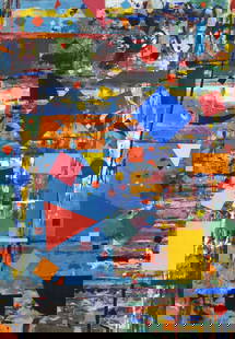 Kalkhof, Peter: Ohne Titel: Peter Kalkhof 1933 - 2014 Untitled Mixed media and gouache on paper, collaged; H 900 mm, W 640 mm; signed and dated