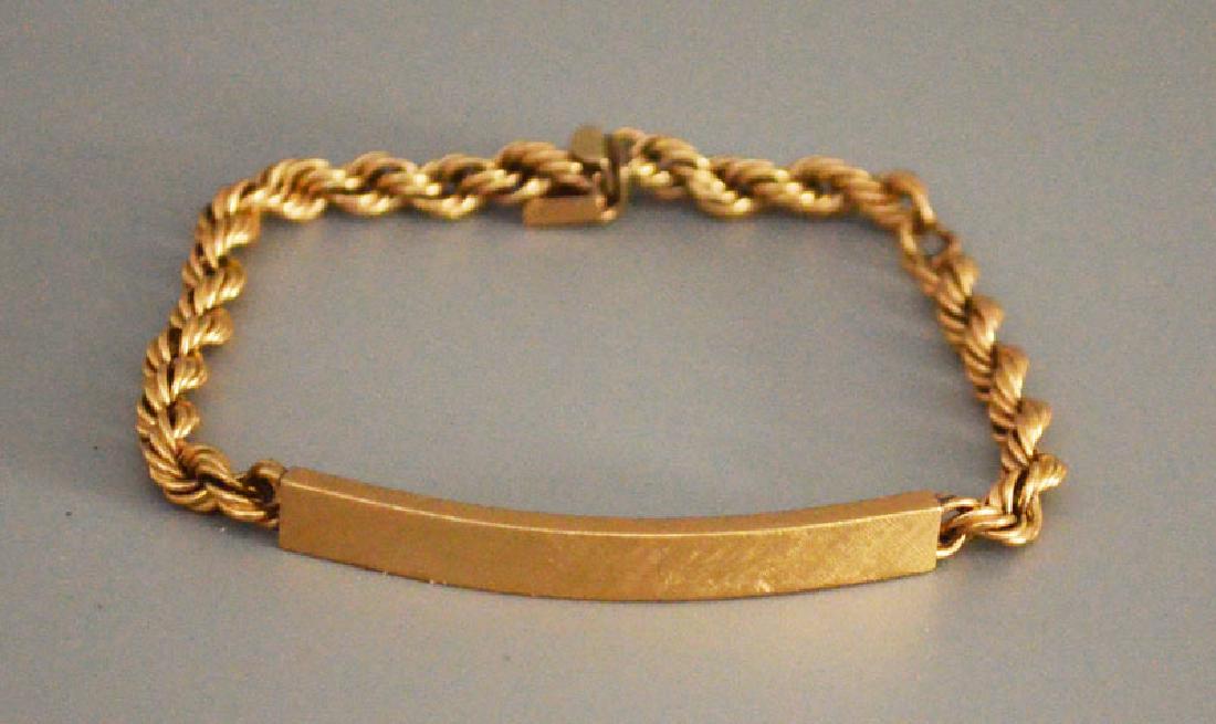 Petite Retro 14K Gold ID Bracelet (1 of 2)