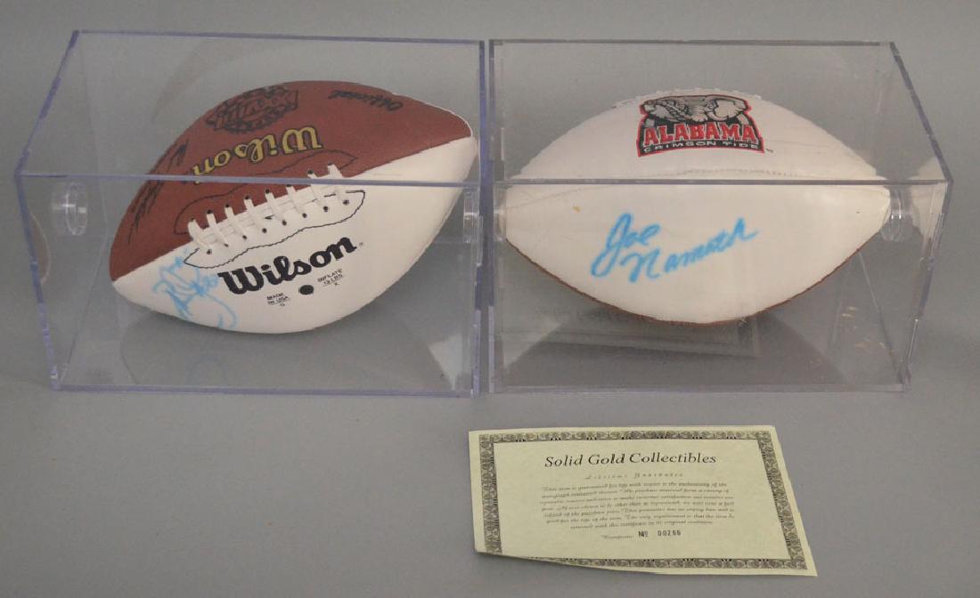 2 Signed Footballs Emmitt Smith & Joe Namath (1 of 4)