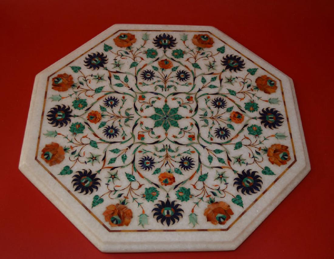 Pietra Dura  Style Inlaid Marble Table Top (1 of 2)