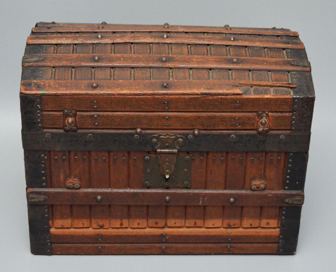 Minature Antique  Dome Top Trunk (1 of 4)