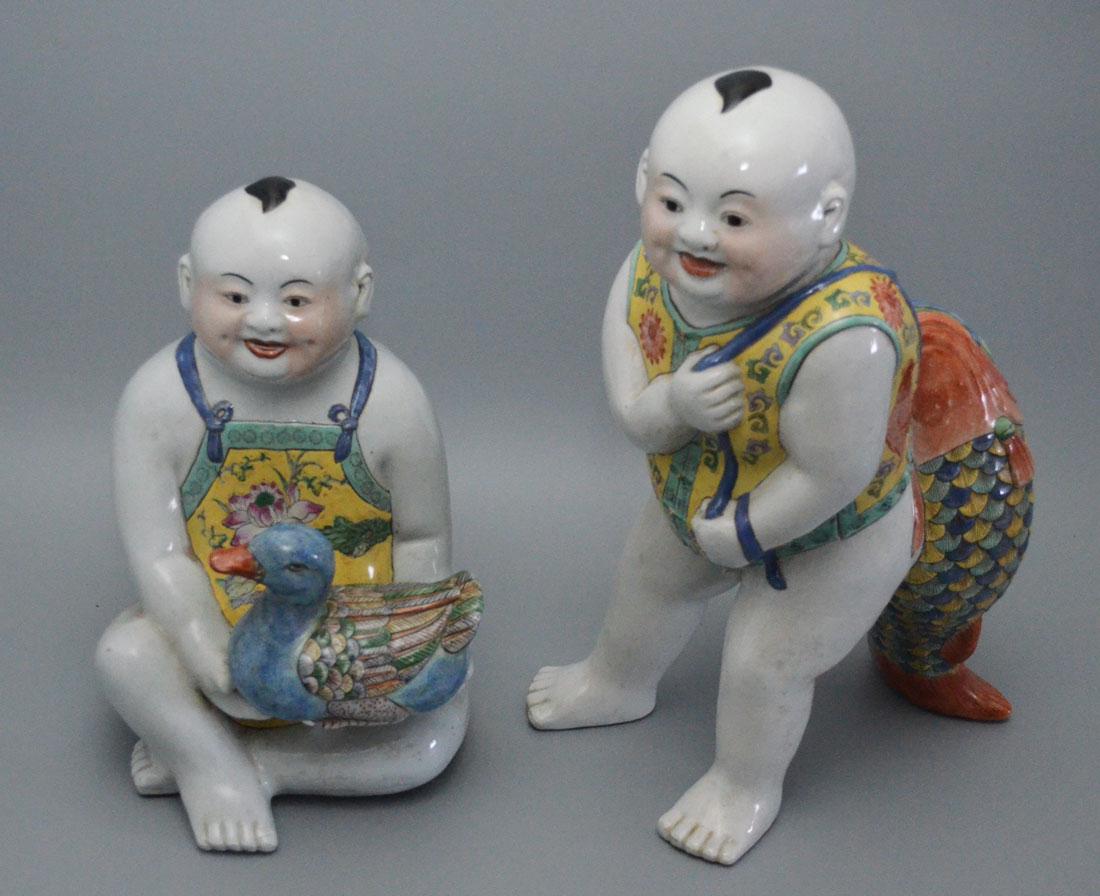 2 Chinese Porcelain Children Figures (1 of 5)