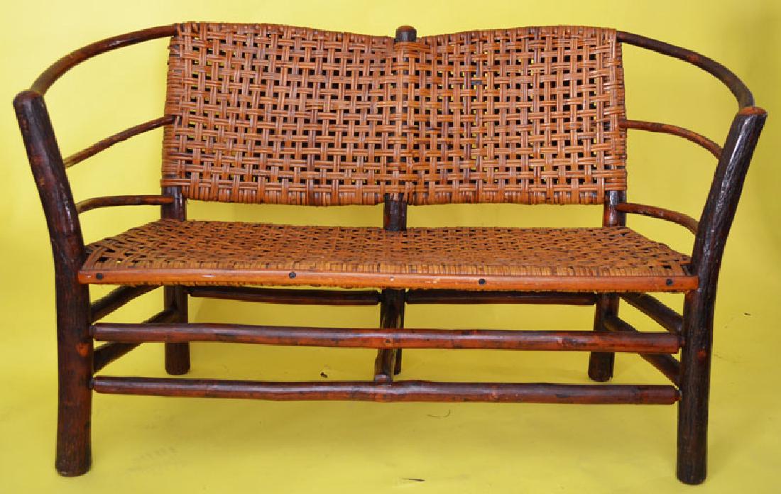 Old Hickory Bent Wood Settee / Love Seat (1 of 3)