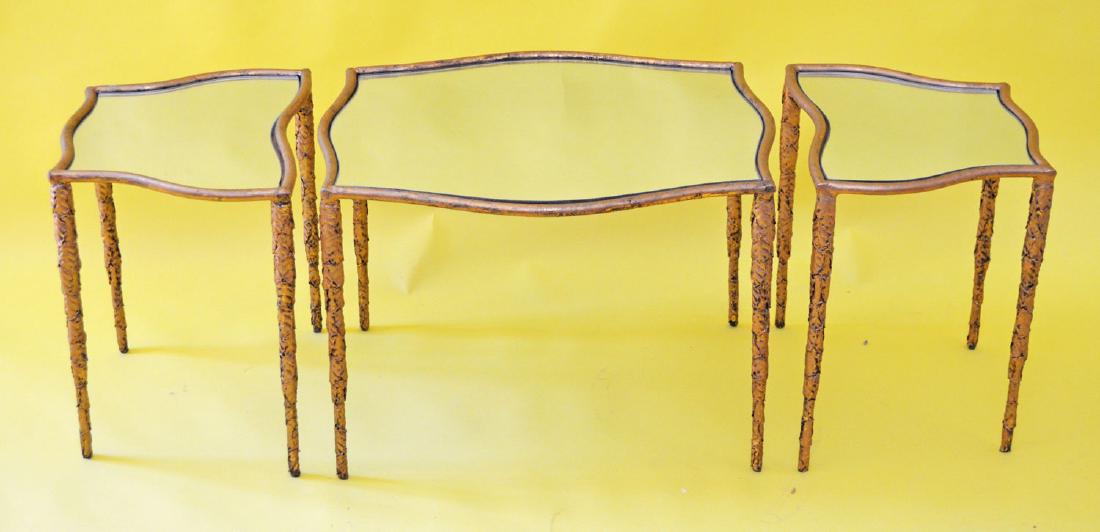 The Coolest Three Section Iron Mirrored Coffee Table (1 of 2)