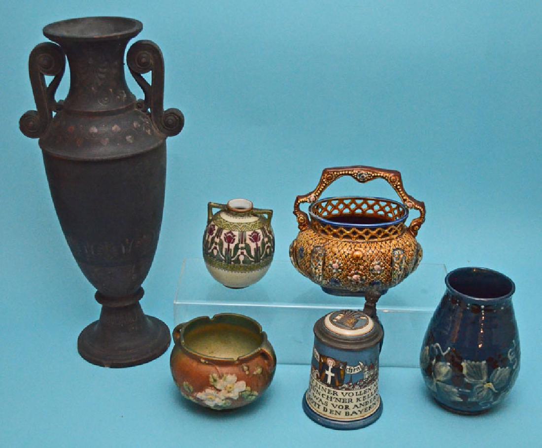 Dealer's Lot of Pottery (Roseville, Mettlach, Etc) (1 of 6)