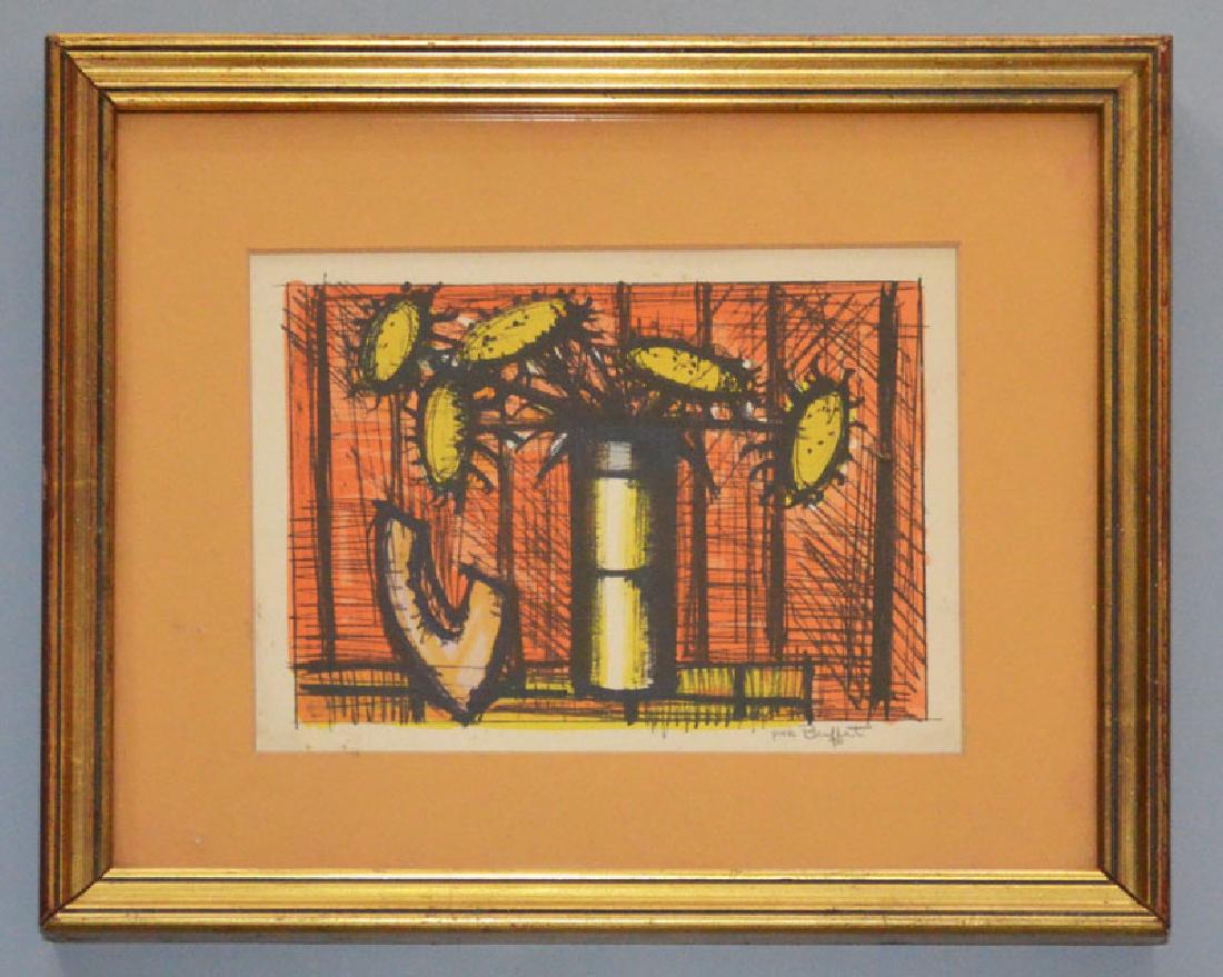 Signed Bernard Buffet Sunflower Litho (1 of 2)