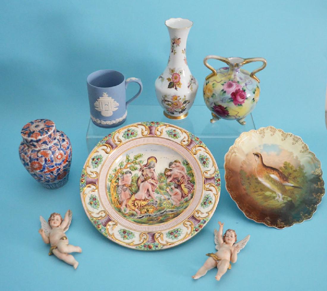 Continental Porcelain Lot with Chinese Ginger Jar (1 of 5)