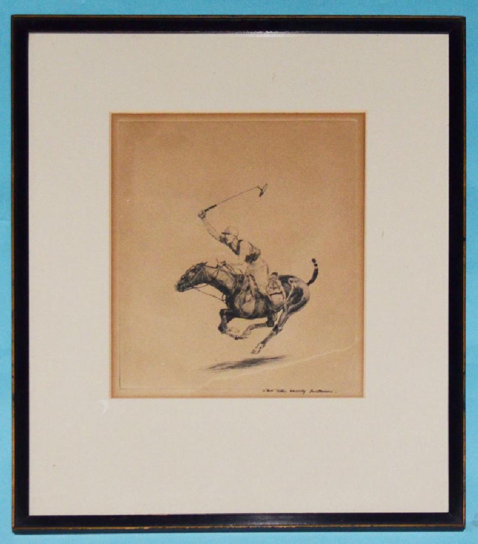 Paul Brown Signed Drawing of a Polo Player (1 of 1)