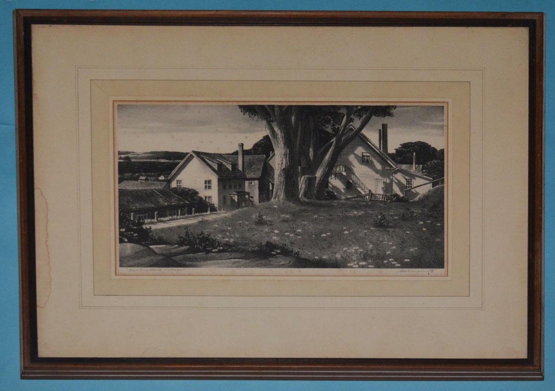 Stow Wengenroth Signed Lithograph of New England (1 of 2)