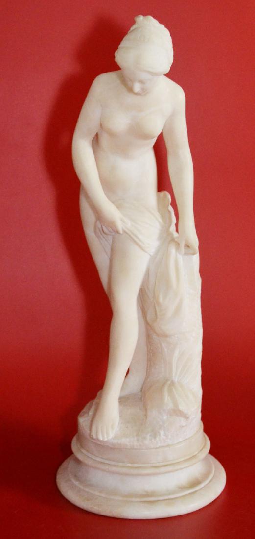 Finely Carved Alabaster Statue of Bathing Venus (1 of 3)