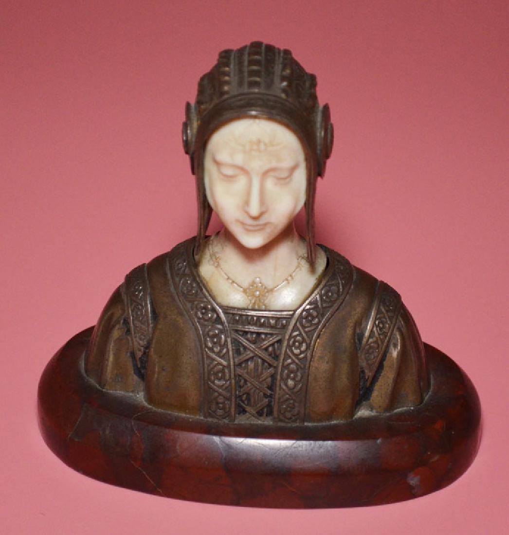 800 Silver & Carved Statuette of a Tudor Woman (1 of 4)