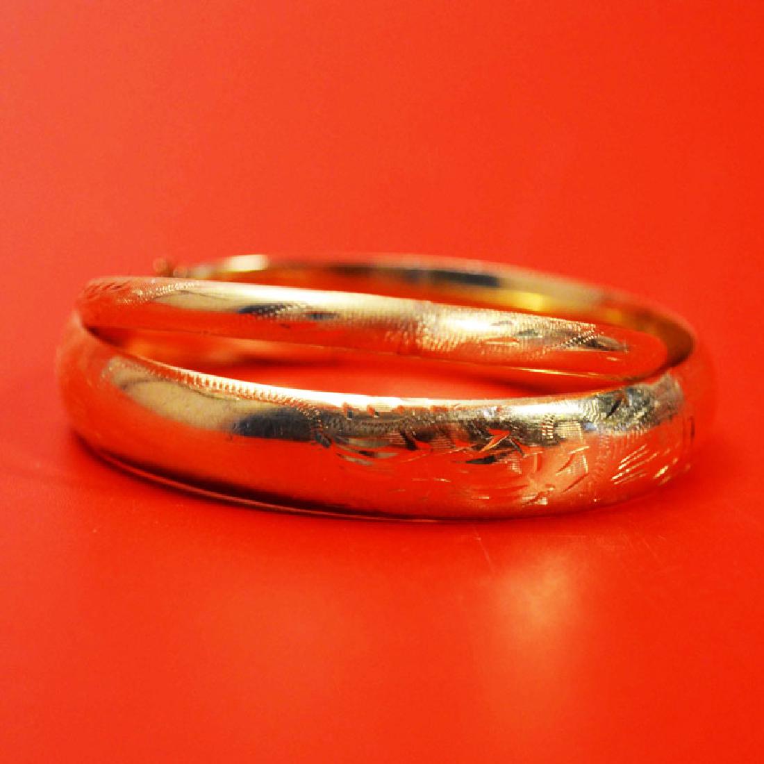 2 Nice 14 K Gold Bangle Bracelets (1 of 7)