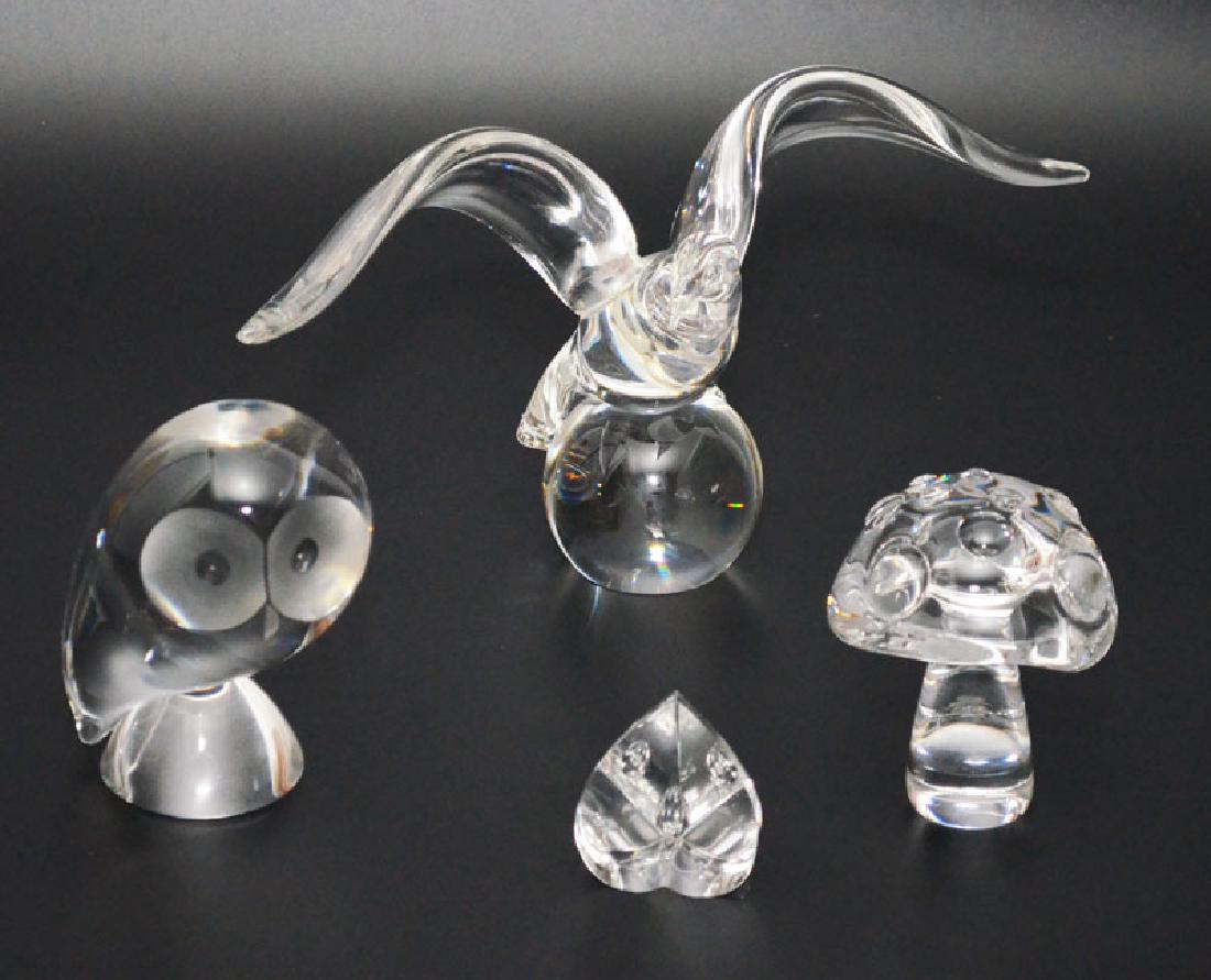 Lot of Signed Steuben Art Glass (Eagle, Mushroom etc) (1 of 3)