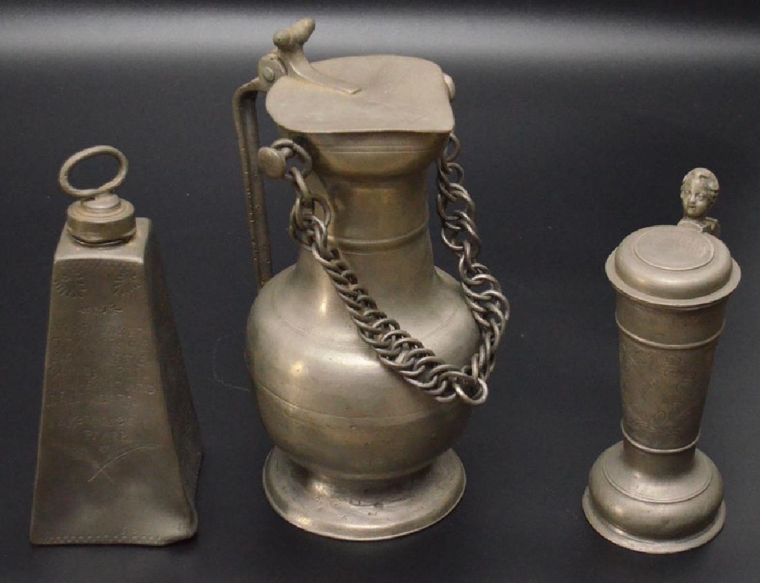 Lot of Early German Pewter Vessels (1 of 6)