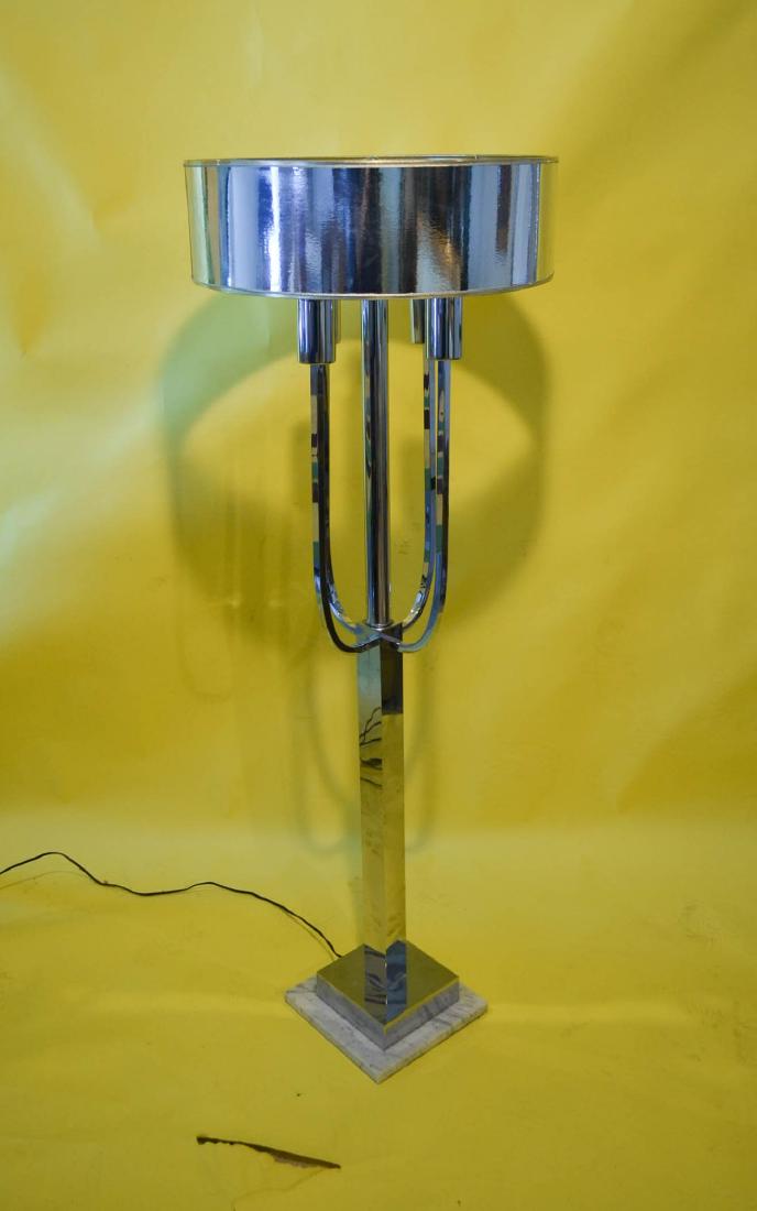 Mid Century Standing Chrome Lamp (1 of 2)
