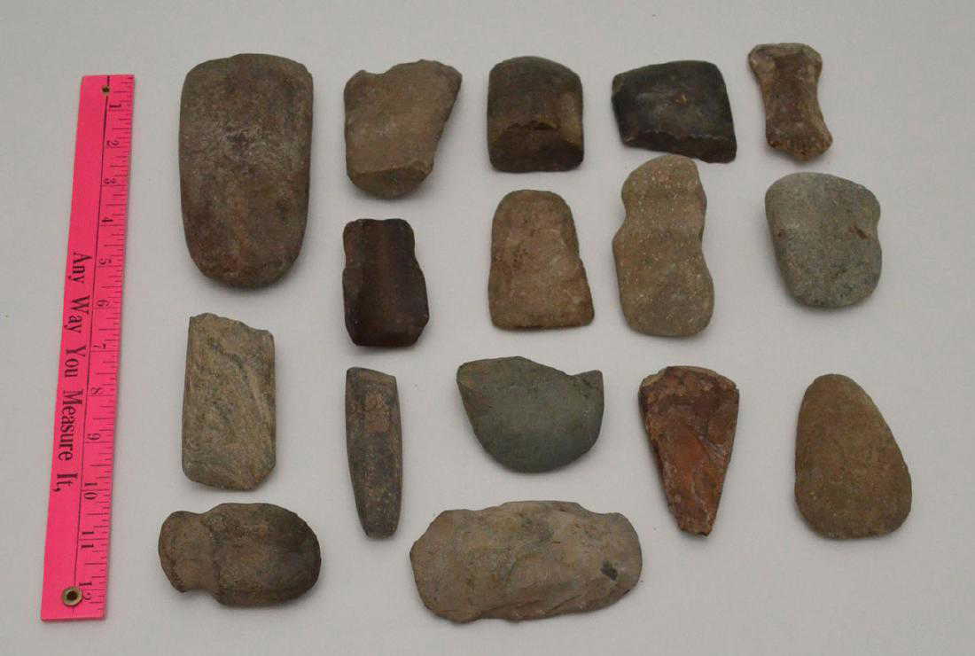 16 Native American Celts And Axes Some Grooved