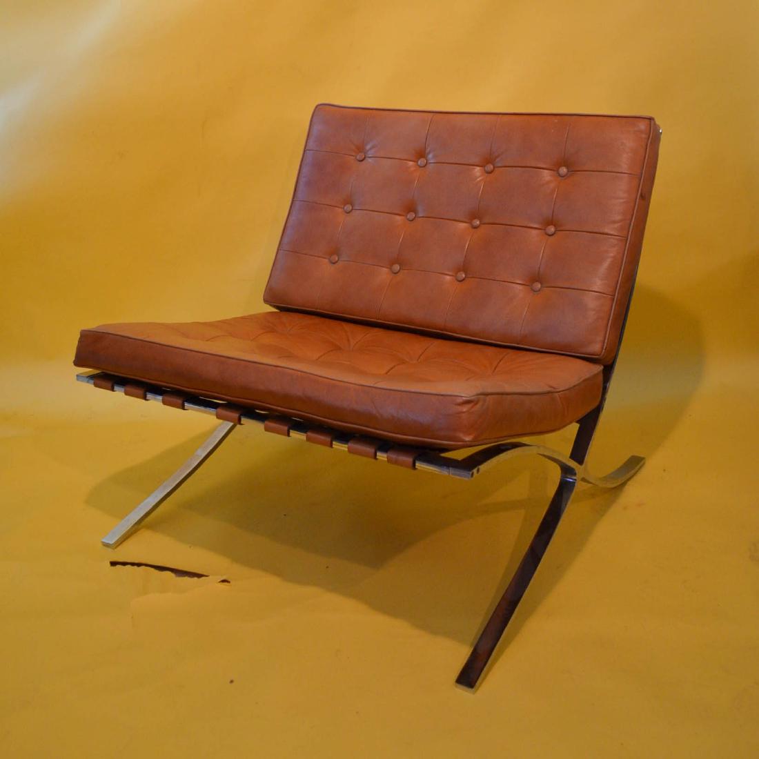 Pair of Chrome & Leather Charlton Barcelona Chairs (1 of 6)