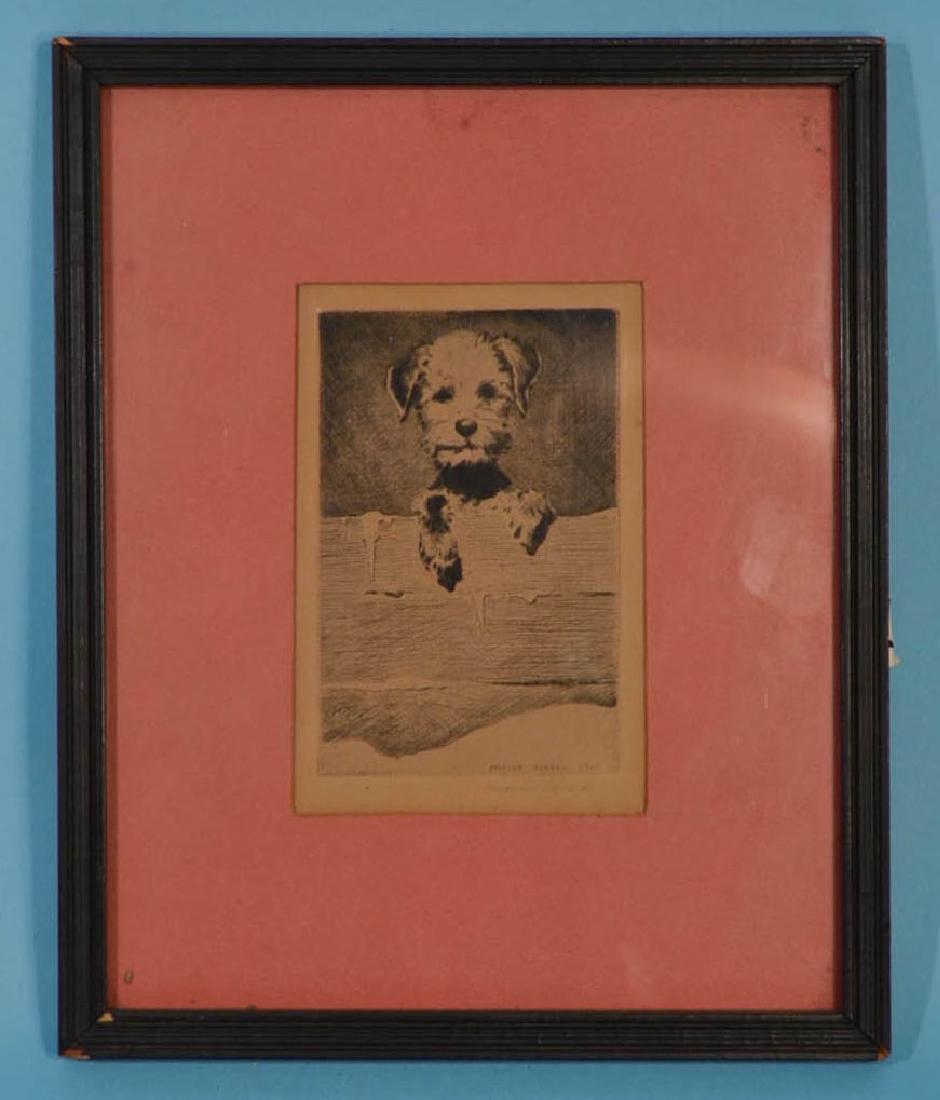 Morgan Dennis Signed 1926 Etching of a Dog (1 of 2)