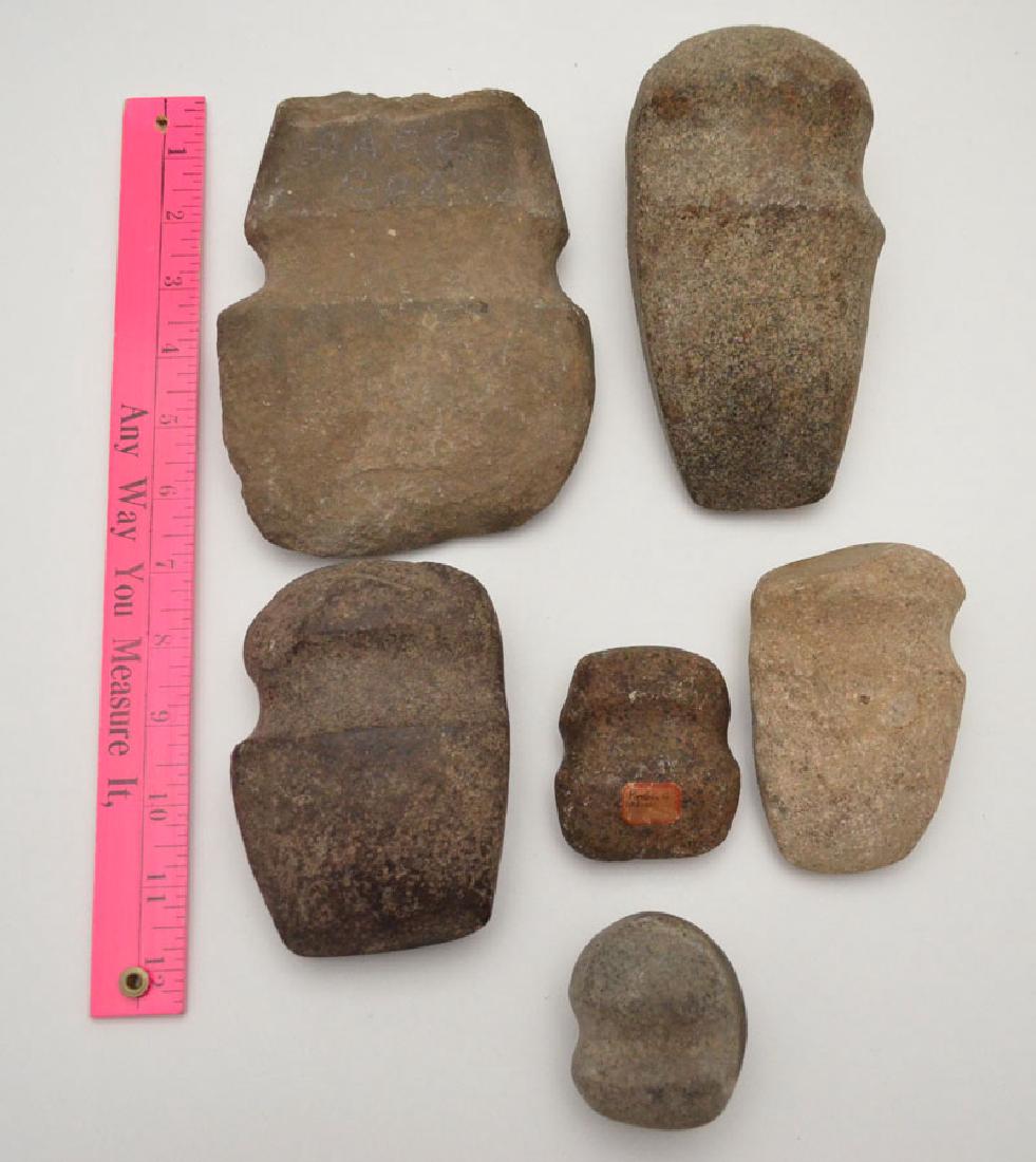 Lot Of Native American  Full Grooved Axes (1 of 1)