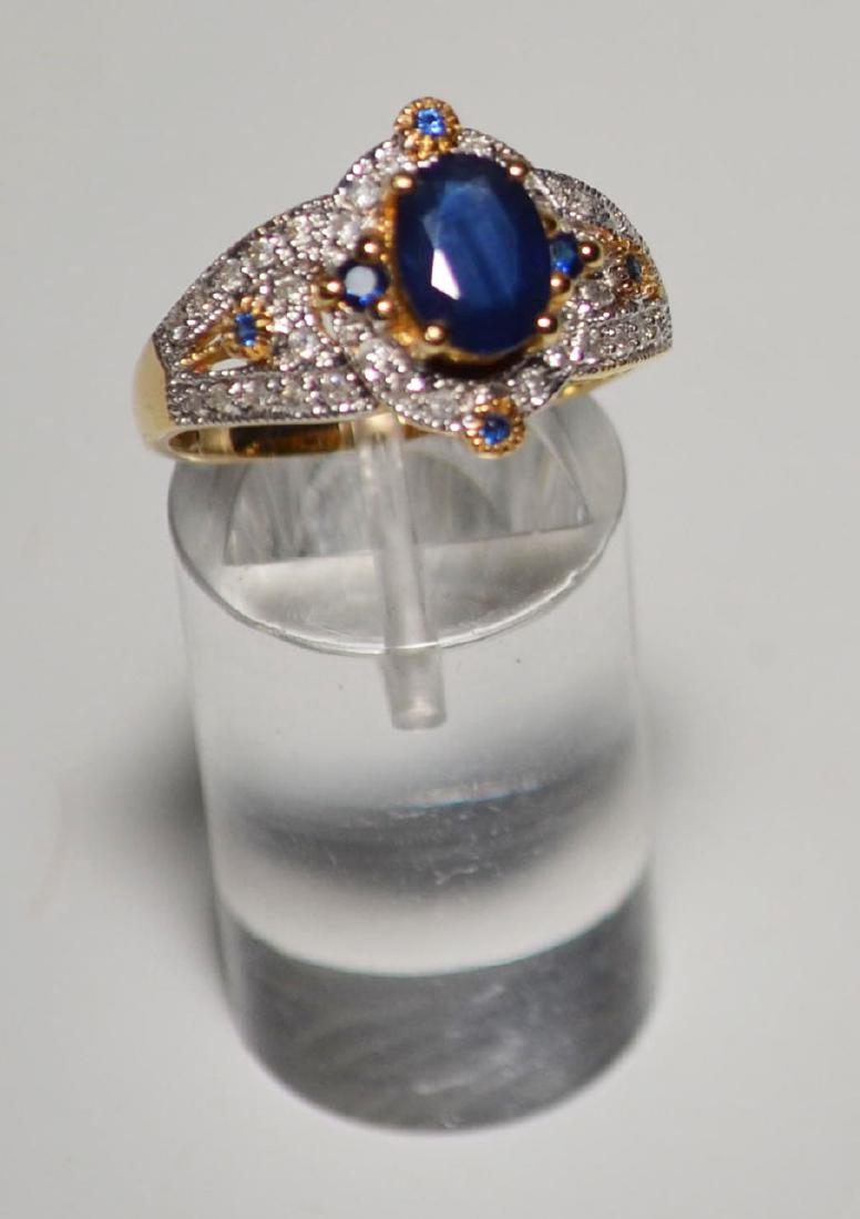 18k Gold Diamond & Sapphire Ring (1 of 3)