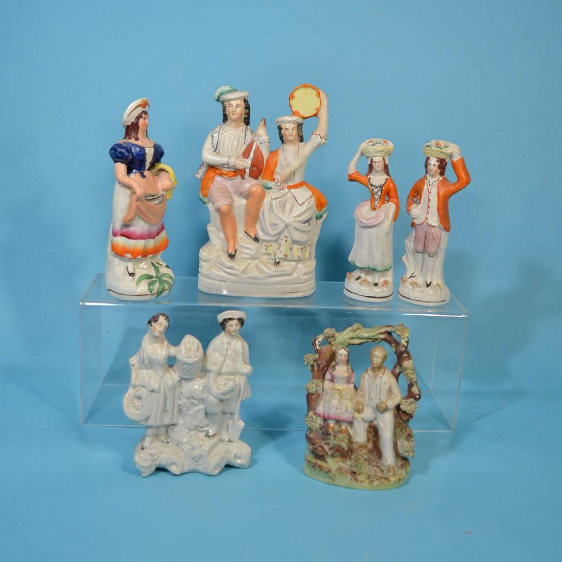 6 Staffordshire Porcelain Figures (1 of 6)