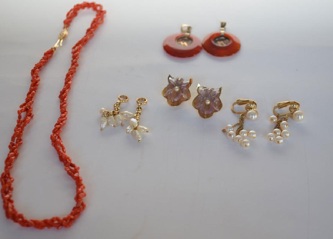 14k Gold Jewlery (Coral, Amethyst, Carnelian) (1 of 2)