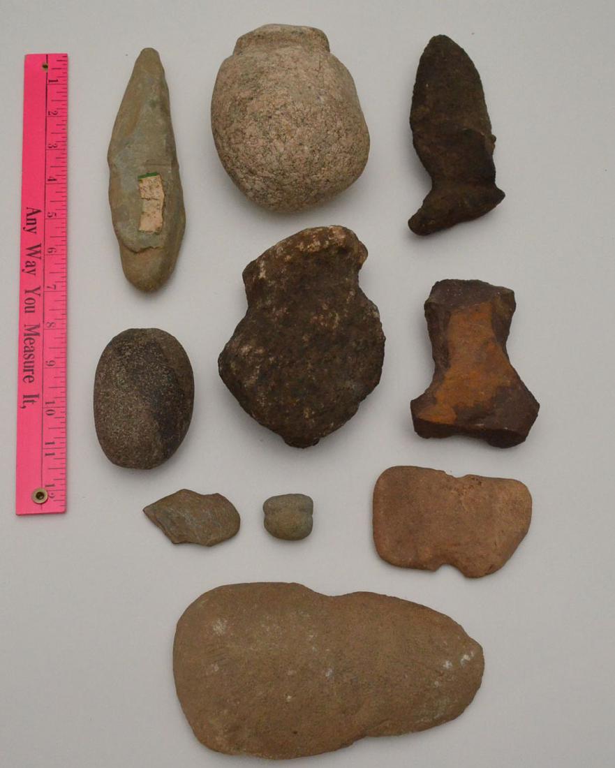 Lot Of Native American Fishing Net Sinker Weights