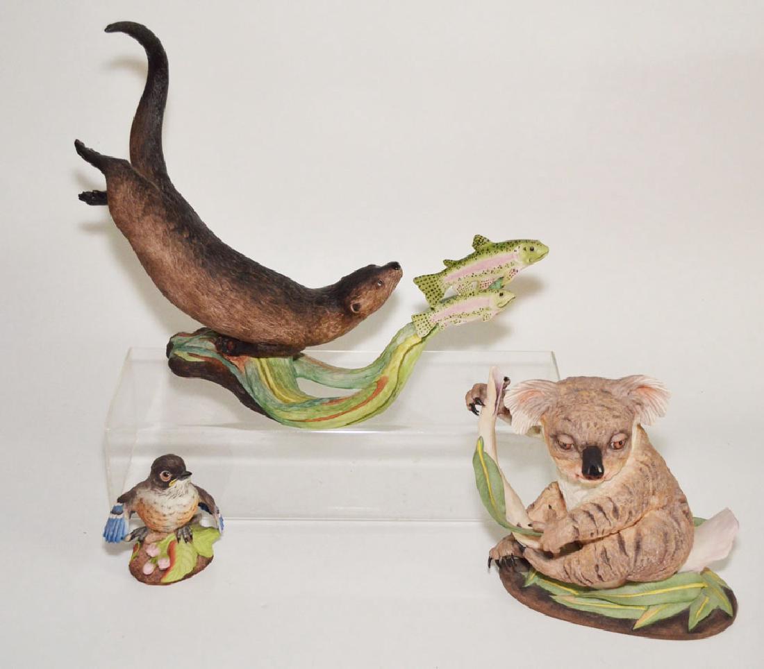 3 Boehm Porcelain Statues (Otter, Bird & Koala) (1 of 5)