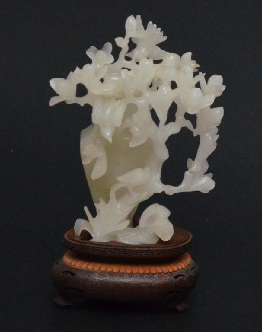 Intricately Carved White Jade Urn w Lid (1 of 3)
