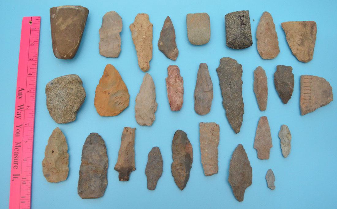 Native American Arrrowheads,Celts, Knives, Blanks (1 of 1)