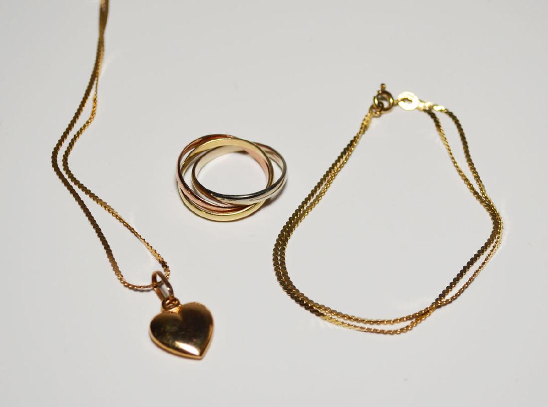 14k Gold Ring, Bracelet & Necklace (Heart Pendant) (1 of 1)