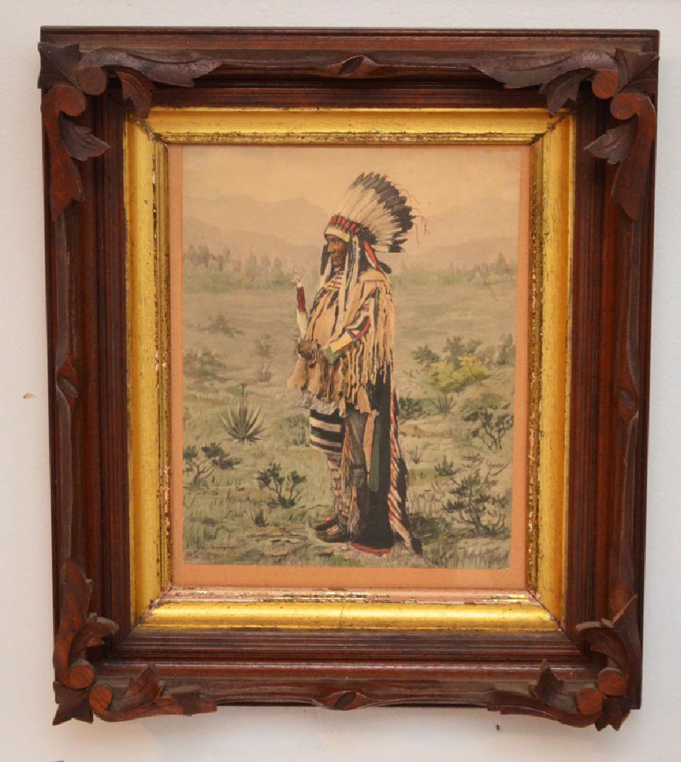 1907 Campbell Art Co Native American Indian Print (1 of 2)
