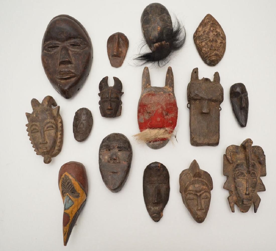 Lot of Antique African Passport & Society Masks (1 of 2)