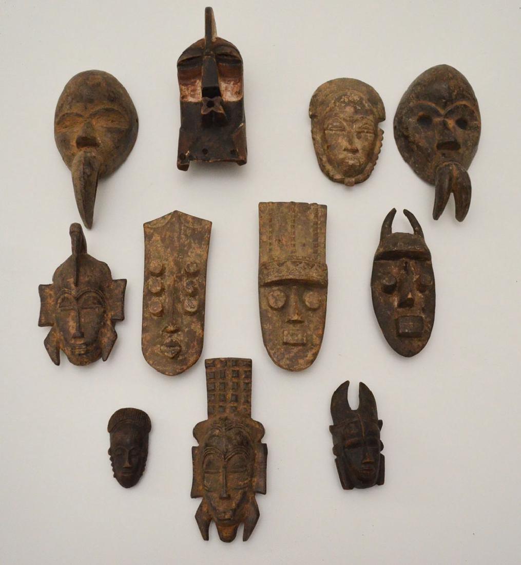 Lot of Antique African Passport & Society Masks (1 of 2)