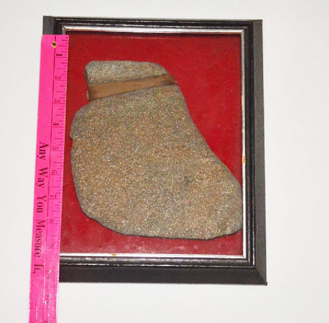 Huge Framed Native American Indian Stone Hoe: Huge Framed Native American Indian Stone Hoe