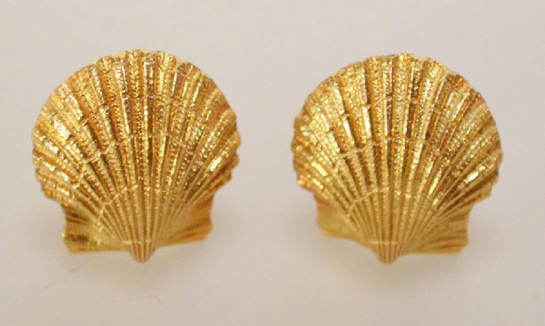 Tiffany & Co. Jean Schlumberger 18K  Seashell  Earrings (1 of 2)