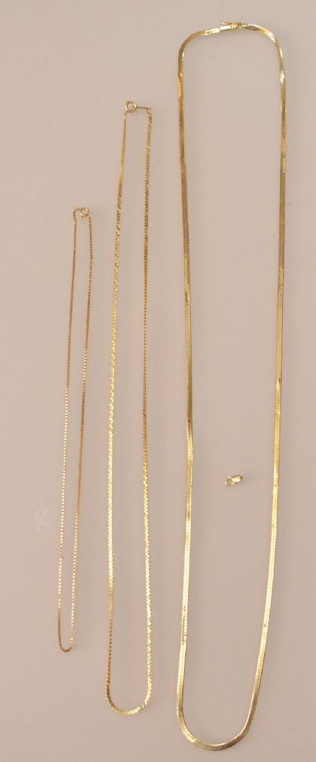 Three (3) 14k Gold Chains (1 of 2)