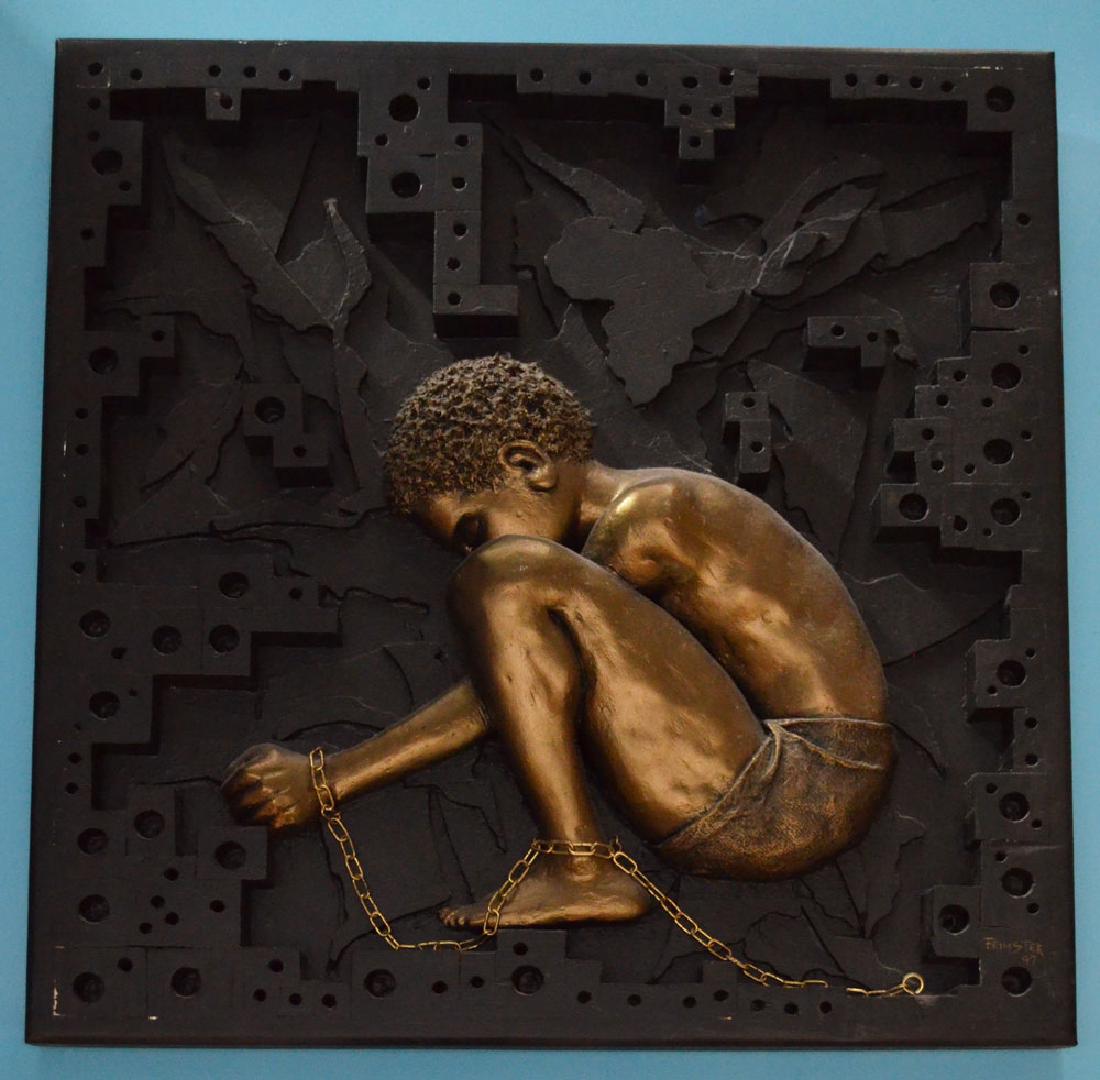 T'Afo Feimster Safe Passage Wall Sculpture 97': 30.25(H) x 29.5(W)