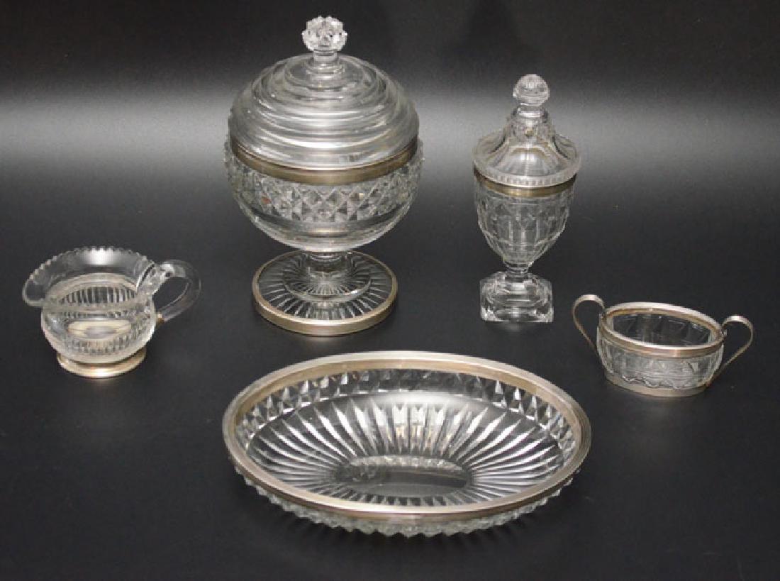 5 Piece Unique Sterling & Crystal Pie Set (1 of 4)