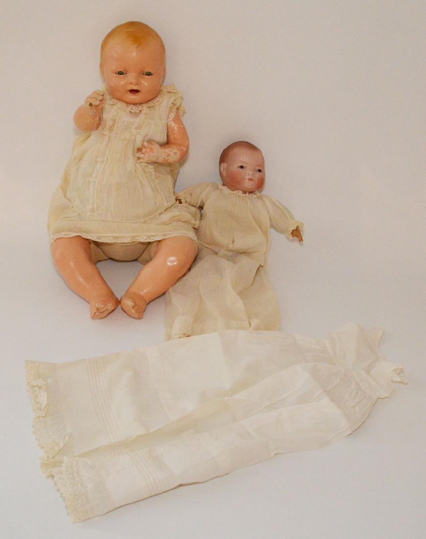 Putnam Baby Doll ( Effanbee as is doll & Dress ): Putnam doll measures approximately 12 inches tall. 1924 Effanbee doll measures approximately 18 inches tall. Effanbee has paint wear throughout