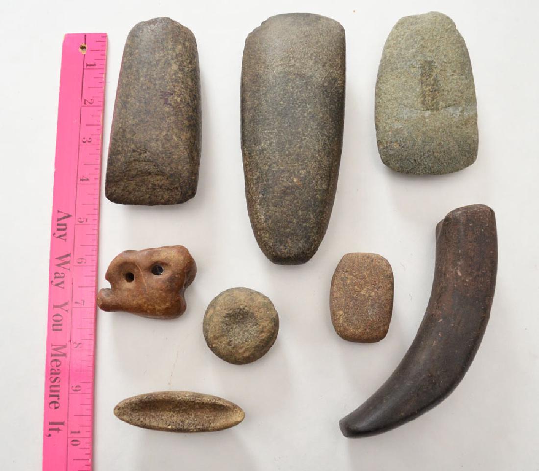 Lot of Native American Celts, Boat Stones, etc (1 of 2)