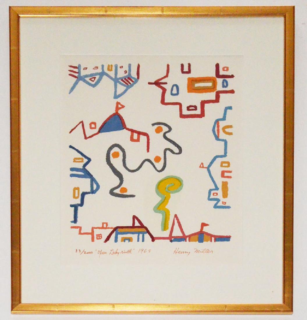 Signed & Numbered Henry Miller Lithograph (1 of 2)
