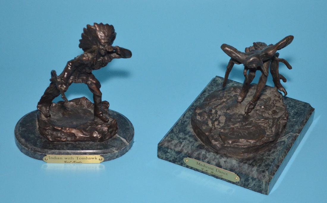 2 Native American Bronzes (Kauba, Russell) (1 of 4)