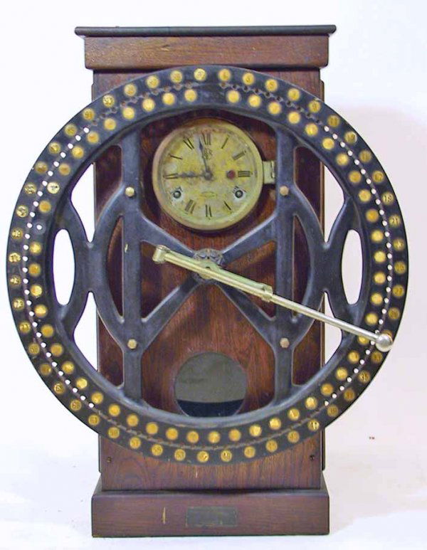 195 Antique International Time Recording Company Clock