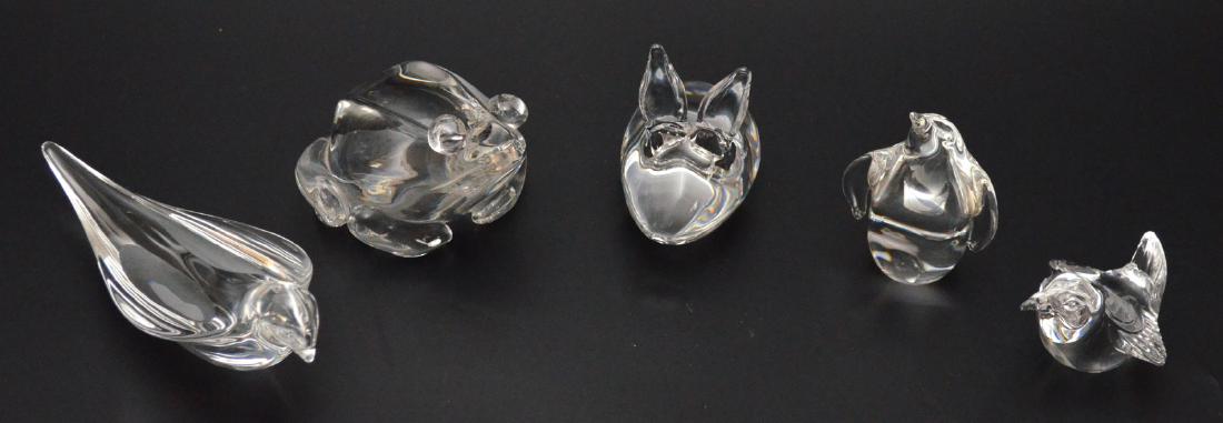 5 Signed Steuben Animal Lot  ( Frog, Rabbit, Penguin (1 of 5)